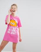Asos Every Now And Then I Fall Apart Sleep Tee - Multi