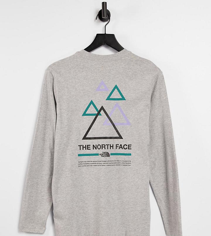 The North Face Triangle T-shirt In Gray Exclusive At Asos-grey