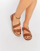 Pull & Bear Strappy Sandals - Leather