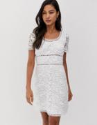 Fashion Union Lace Mini Dress - White