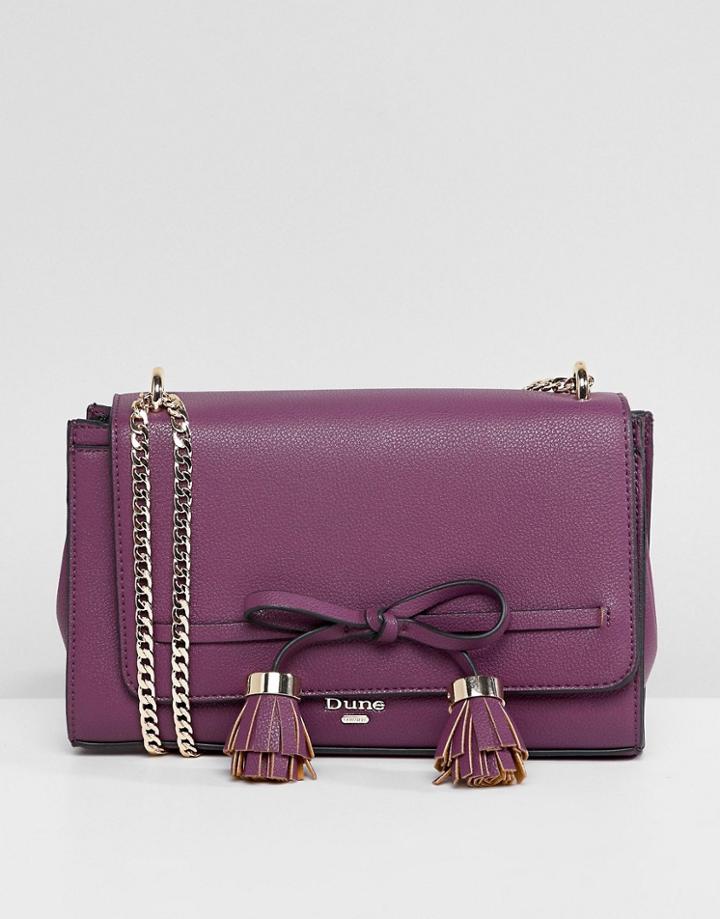 Dune Essey Berry Cross Body Bag With Bow Tassel - Pink