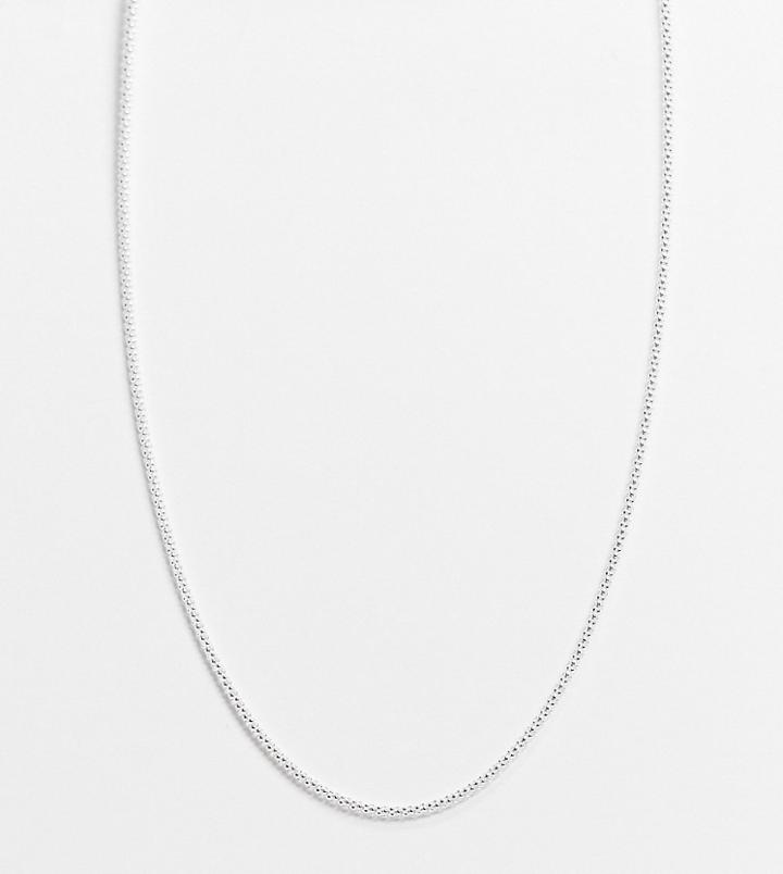 Kingsley Ryan Curved Tube Chain Necklace In Sterling Silver