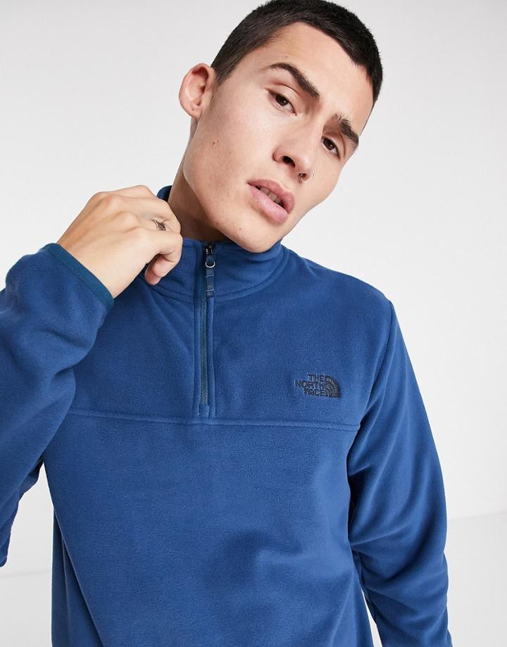 The North Face Tka Glacier 1/4 Zip Fleece In Navy-blues