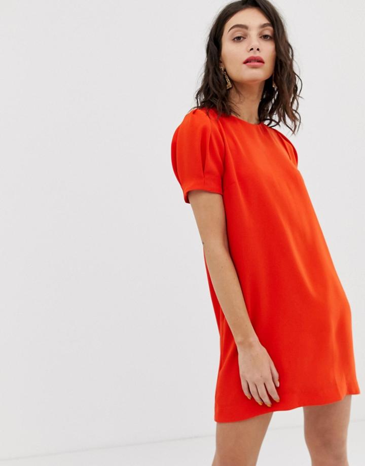 River Island Swing Dress In Red