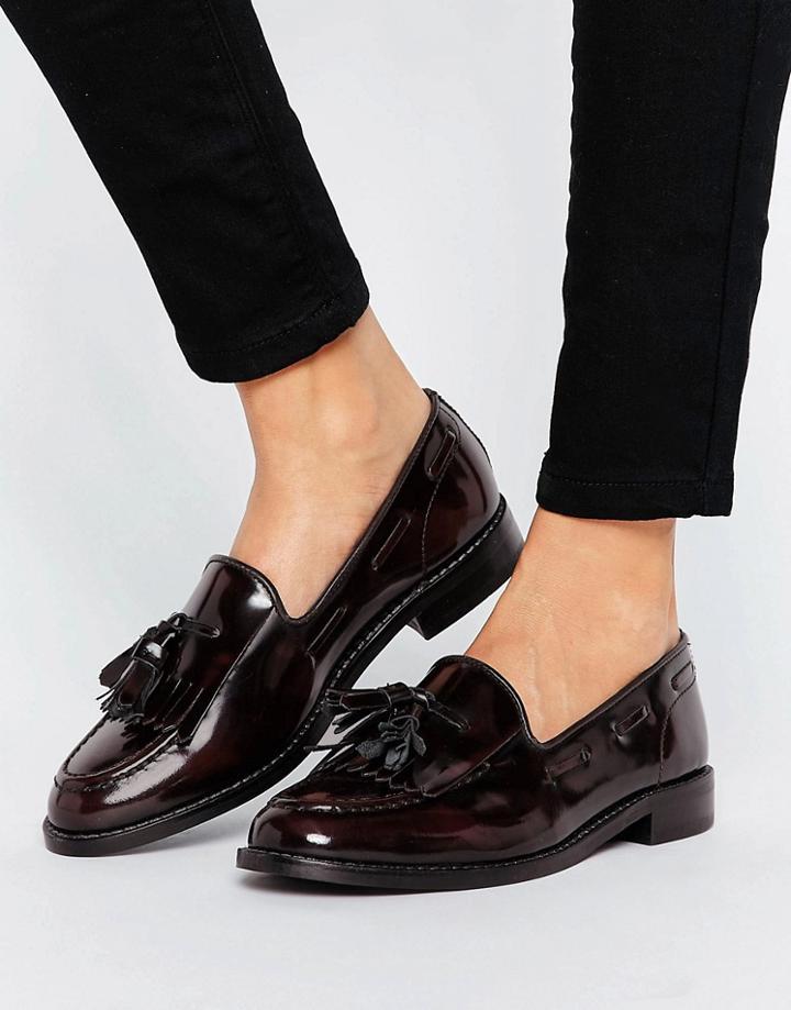 H By Hudson Fringe Loafers - Red