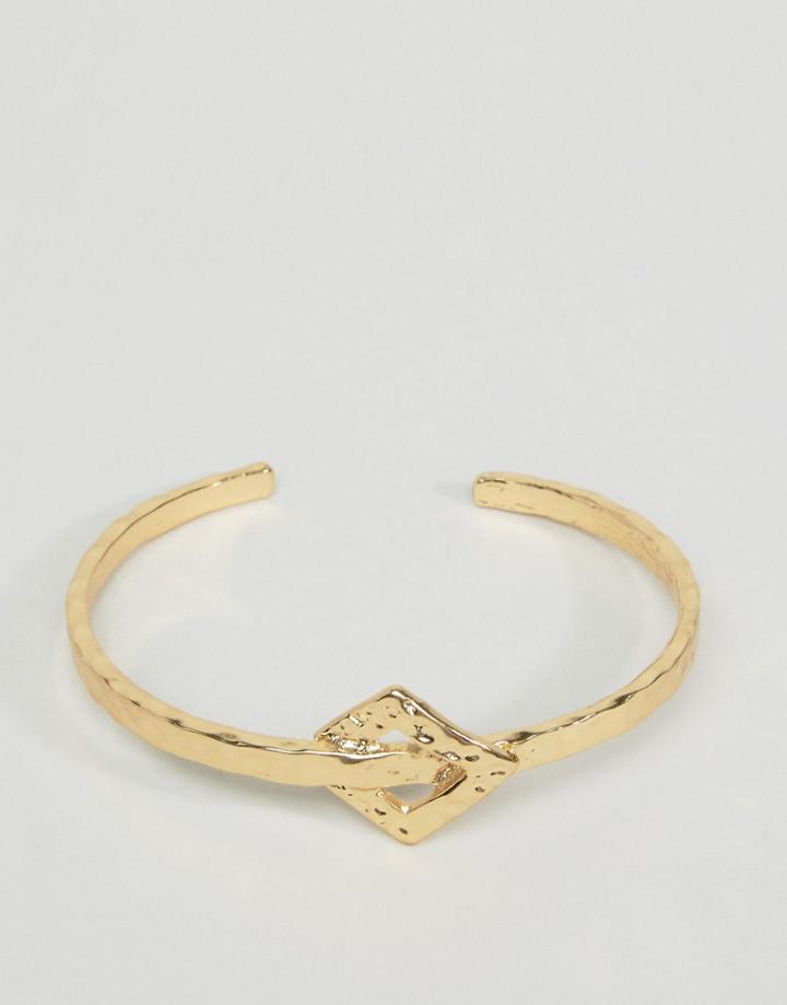 Designb Stone Bangle Bracelet In Gold - Gold