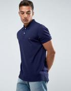 Tommy Hilfiger Luxury Pique Polo Tipped Slim Fit In Blue - Blue