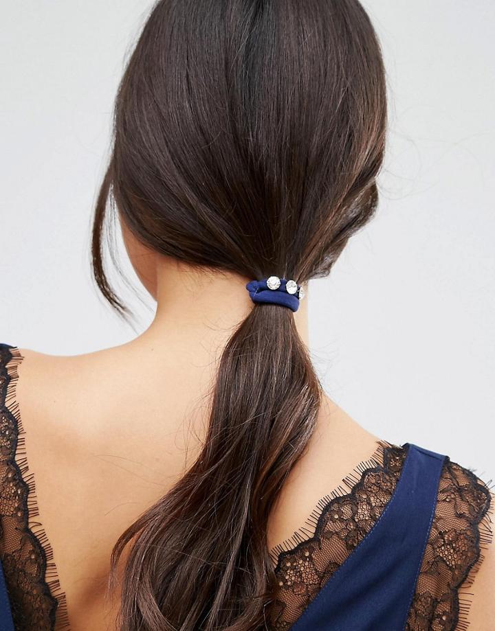 Asos Pack Of 3 Jewel Hair Ties - Multi