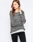 B.young Long Sleeve Gray Marl T-shirt - Gray