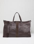 Paul Costelloe Leather Carryall In Brown - Brown