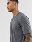 Lacoste Logo T-shirt In Charcoal Marl