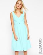 Asos Tall 50's Belted Prom Dress - Blue