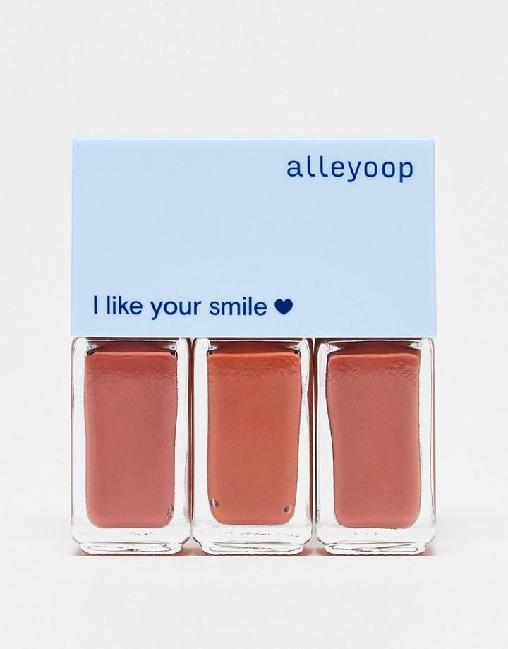 Alleyoop Multi-mood Lip Trio - Gloss, Cream & Matte In Wear And Terra-orange