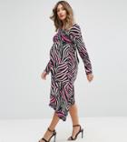 Asos Maternity Bright Animal Midi Dress - Multi