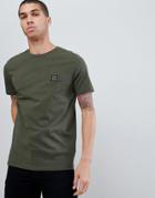 Boss Tales Small Logo T-shirt In Khaki - Green