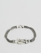 Asos Chain Buckle Bracelet - Silver