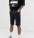 Heart & Dagger Slim Fit Denim Short In Washed Black