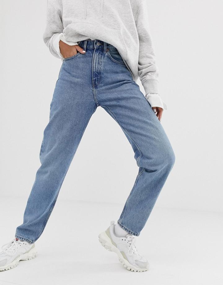 Weekday Lash Oversized Mom Jean In Light Blue - Blue