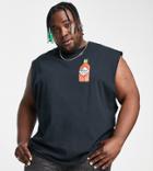 New Love Club Plus Hot Sauce Oversized Tank Top In Black