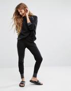 Wildfox Quilted Sweat Jogger - Black
