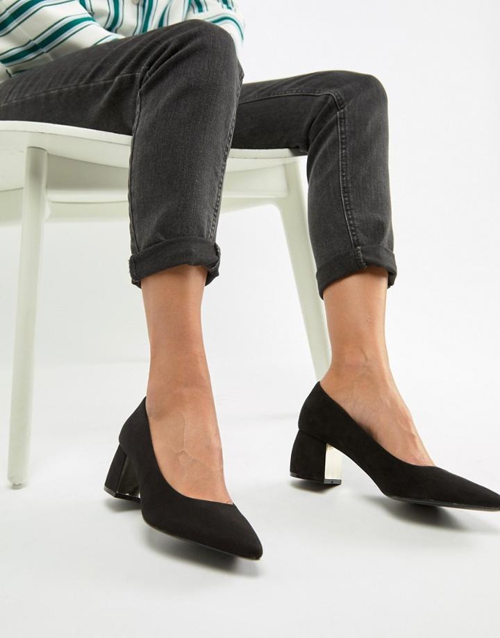 Stradivarius Block Heel Pumps - Black