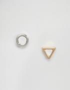 Nylon 2 Pack Stud Earrings - Multi