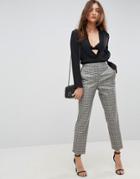 Asos Tailored Slim Houndstooth Check Pants - Multi