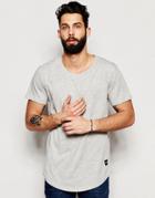Only & Sons Longline T-shirt - Gray Marl