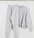 Collusion Petite Skinny Sweatpants In Gray-grey