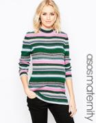 Asos Maternity Knitted Stripe Tunic - Multi