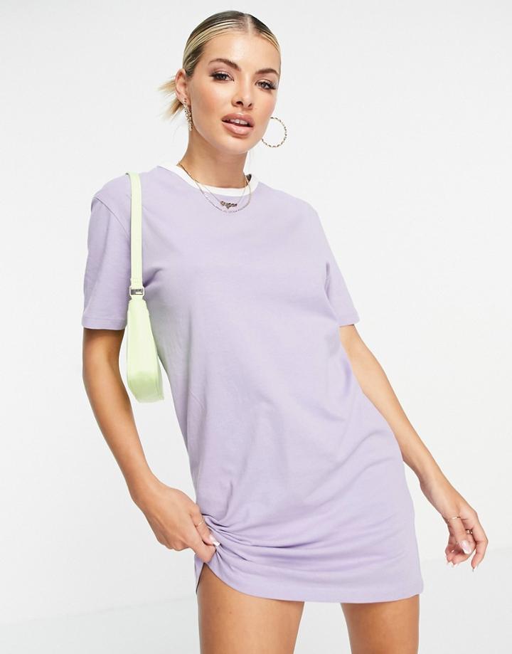 Brave Soul Lenie Ringer T-shirt Dress-purple