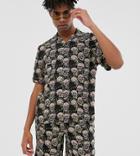Collusion Oversized Skull Print Shirt Two-piece-stone