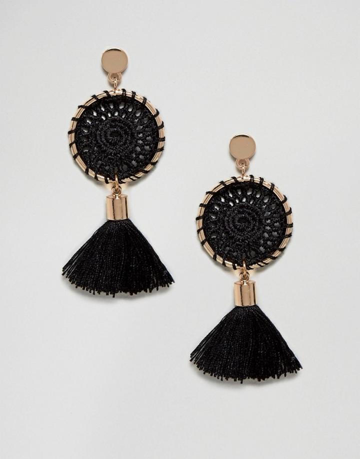 Ashiana Tassel Earrings - Black