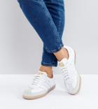 Adidas Originals Samba Sneakers In White Texture - White