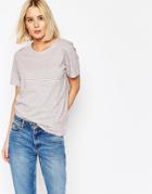 Adpt Striped T-shirt With High Neck - Multi