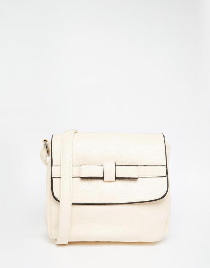 Liquorish Bow Cross Body Bag - White
