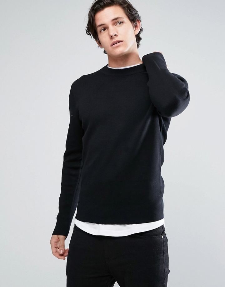 Jack & Jones Premium Silk Mix Sweater - Black
