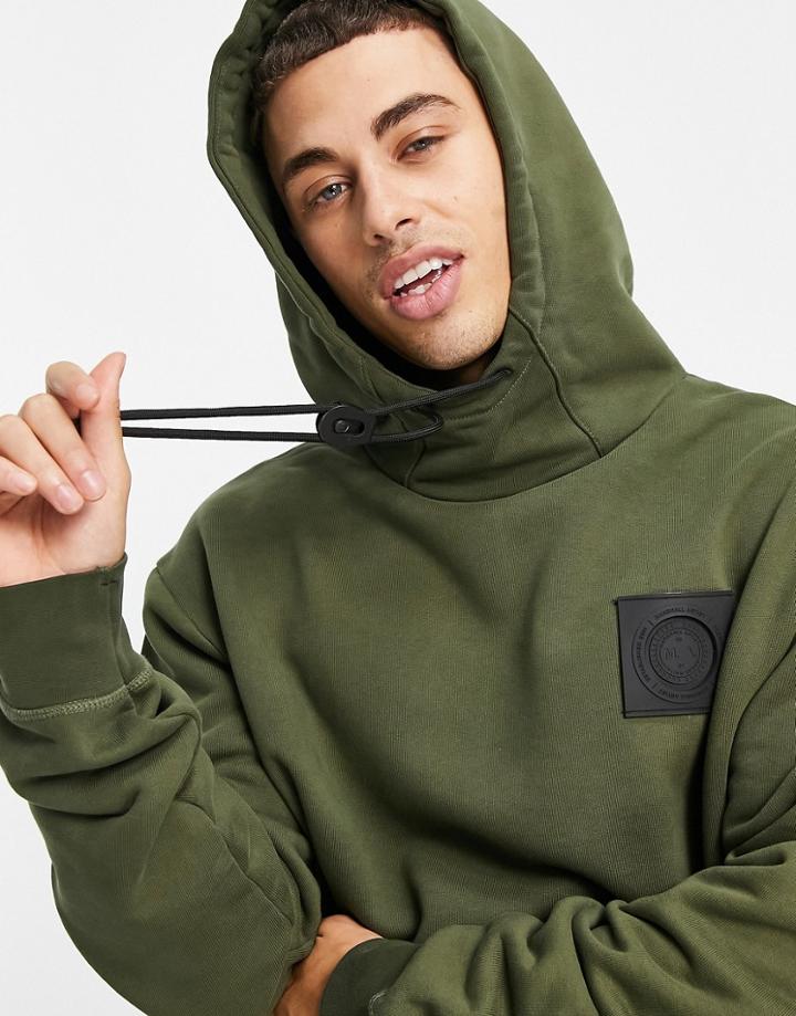 Marshall Artist Fantom Siren Oversized Hoodie In Khaki-green
