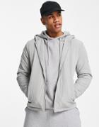 Jameson Carter Sivan Lightweight Puffer Jacket In Gray With Hood