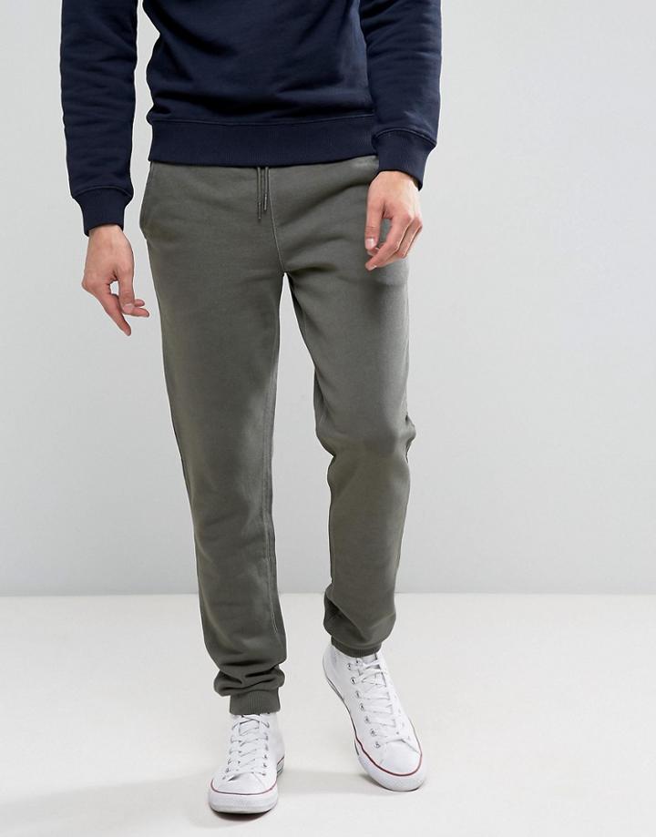 Farah Shalden Slim Fit Jersey Joggers In Green - Green