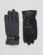 Dents Guilford Wool & Leather Gloves - Gray