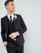 Asos Design Slim Suit Jacket In Charcoal-gray