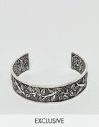 Reclaimed Vintage Inspired Silver Engraved Bangle Exclusive To Asos - Silver