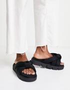 Asos Design Fascinated Chunky Padded Mules In Black