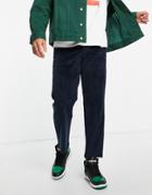 Selected Homme Cord Pants In Loose Fit Navy