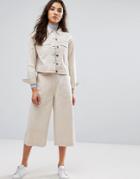 Native Youth Wide Leg Culottes Co-ord - Beige