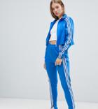 Adidas Originals Three Stripe Track Pant In Blue - Blue