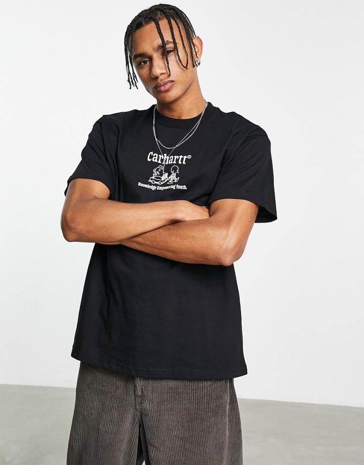 Carhartt Wip Schools Out Print T-shirt In Black