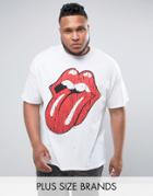 Rolling Stones Plus T-shirt In White - White
