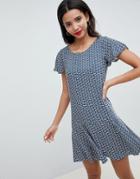 Esprit Ditsy Floral Tea Dress - Navy